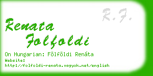 renata folfoldi business card